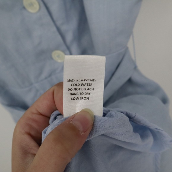 Olivaceous Linen Day Dress Womens S‎ Blue Bohemian Coastal Grandma Cottagecore - Picture 7 of 16